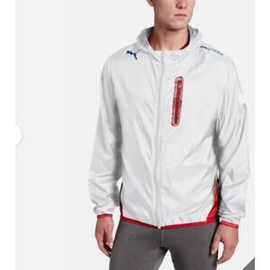 PUMA | MENS evoSPEED Performance Jacket Windbreaker WHITE-RIBBON Size XL